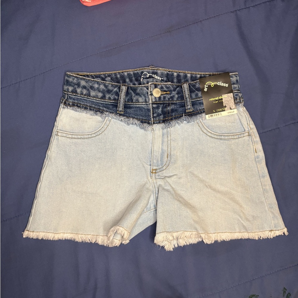 Kids Light Blue Denim Shorts by